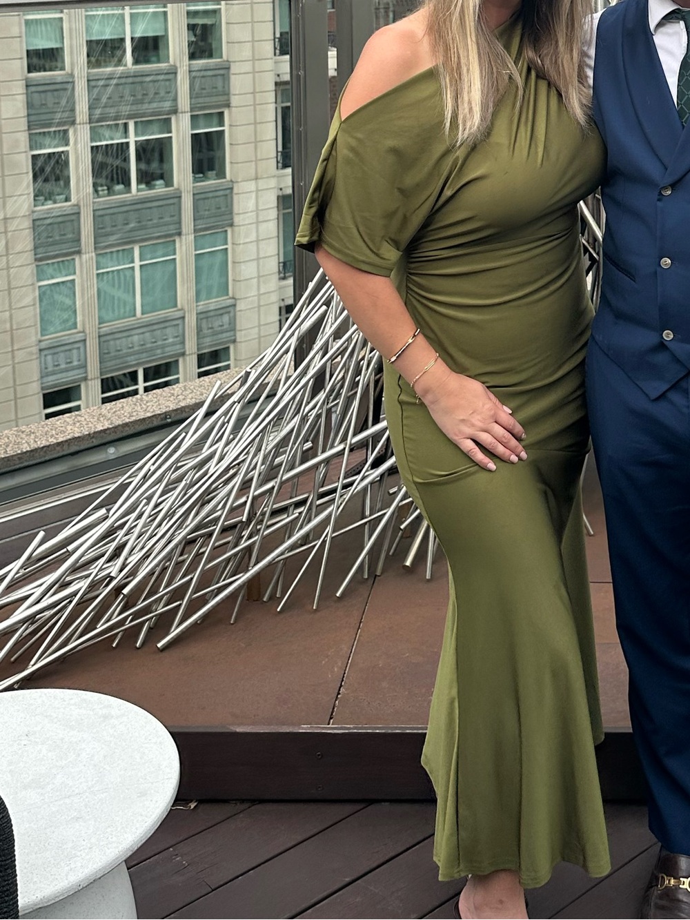 Women’s formal dress olive green